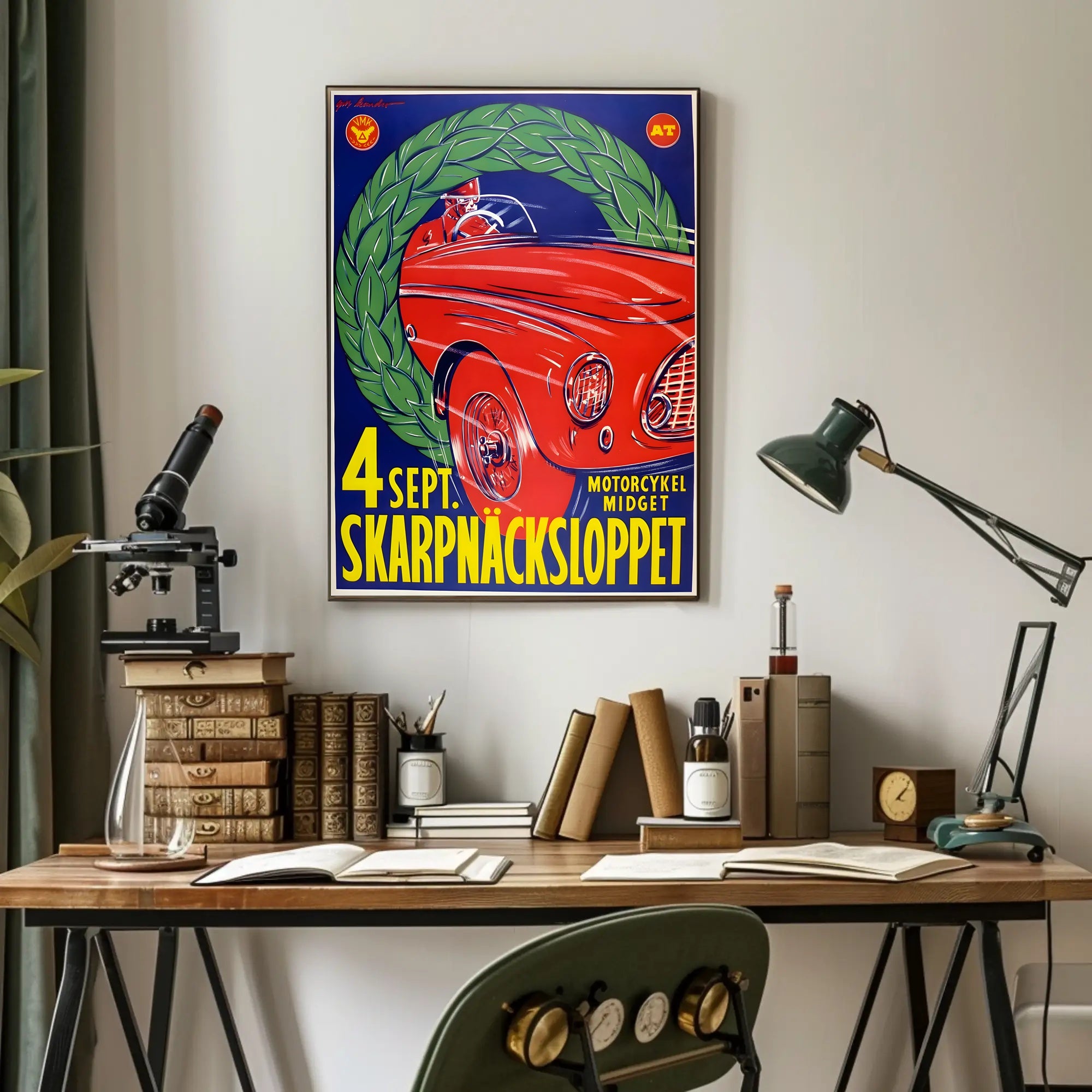 Skarpnäcksloppet Motorcykel and Midget Race Poster