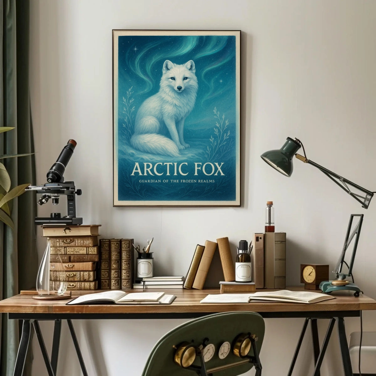 Arctic Fox Guardian of the Frozen Realms Poster