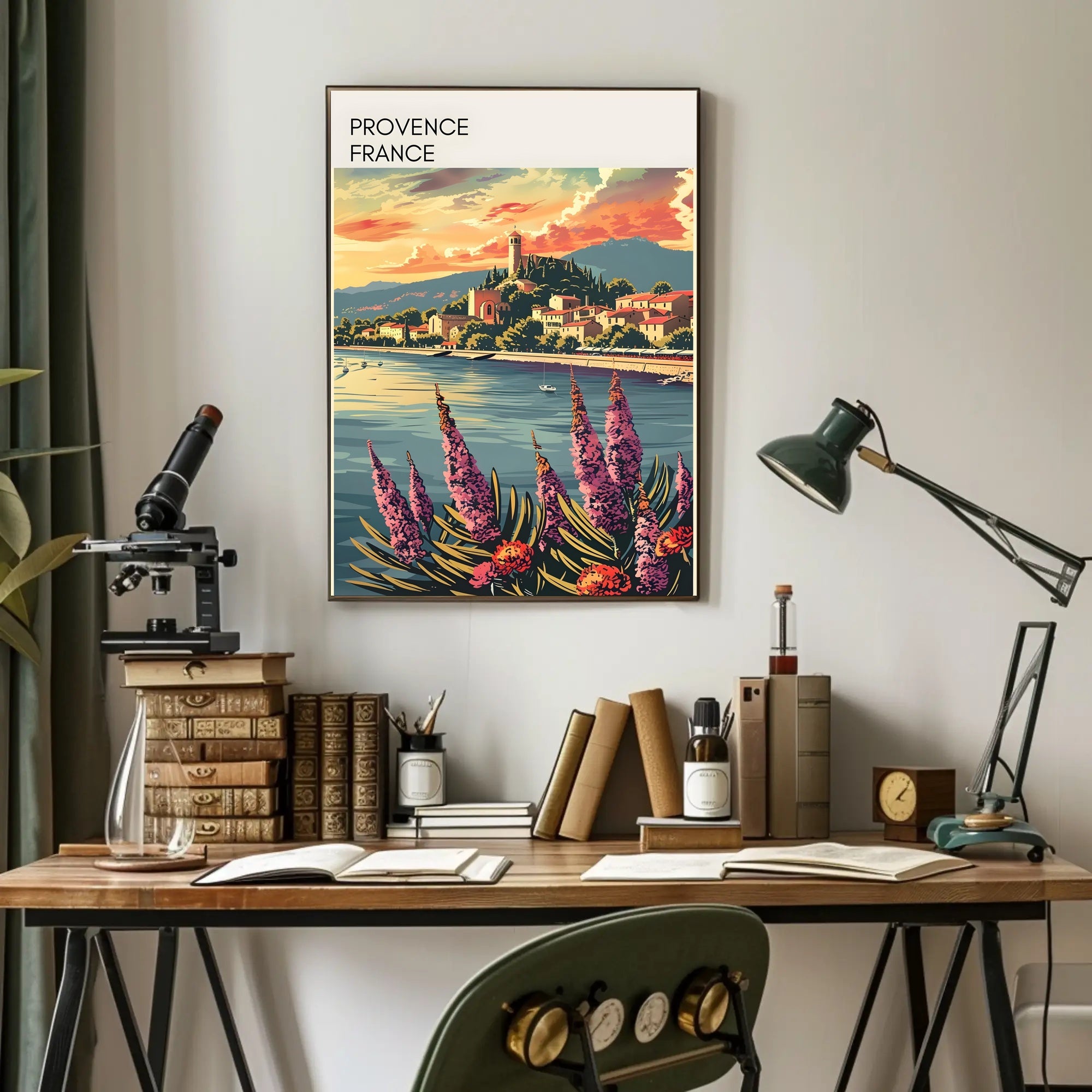 Charming Coastal Village in Provence Travel Poster