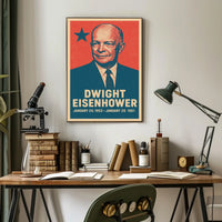 Eisenhower Nostalgic Patriotic Retro Poster