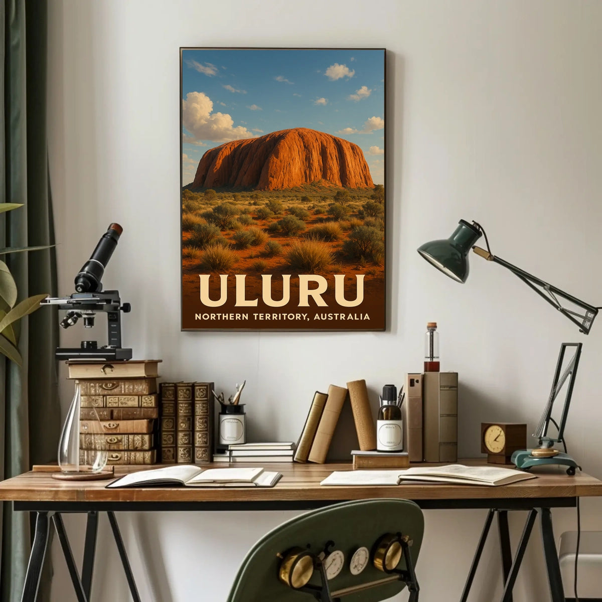 Uluru Wanderlust Desert Sunset Poster