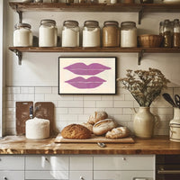 Purple Lips Art Poster