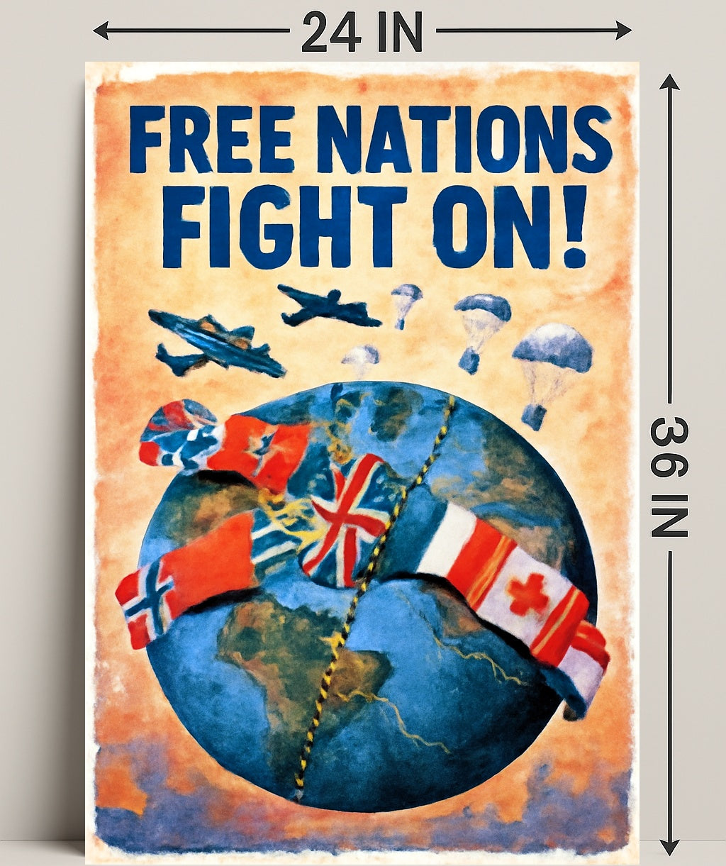 Free Nations Unite Poster PosterGoat