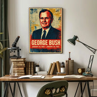 George H. W. Bush 41st President of the United States Street Art Mashup Poster