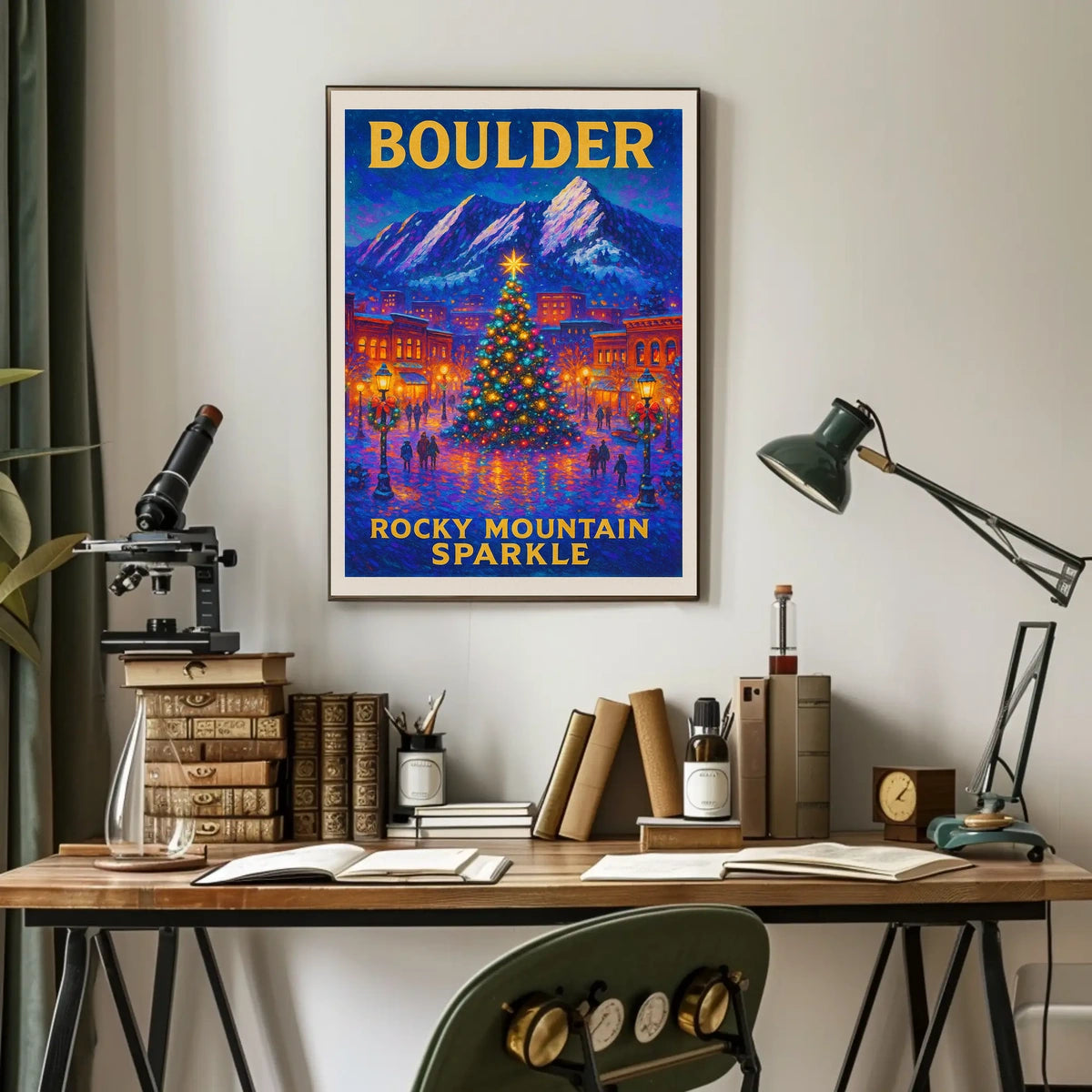 Boulder Rocky Mountain Sparkle Poster