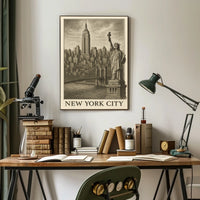 Iconic Landmarks of New York City Poster