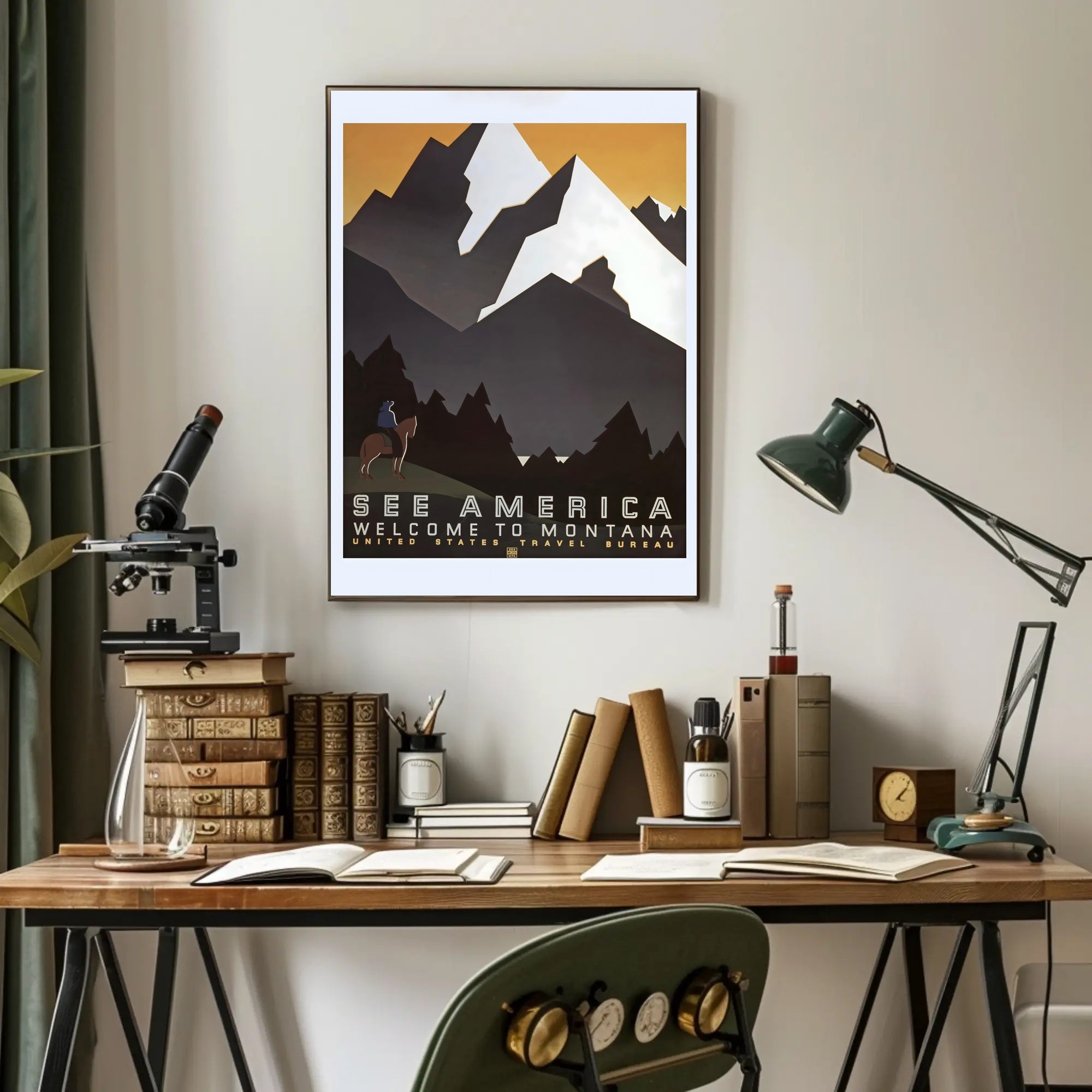 Montana Scenic Vista Vintage Travel Advertisement Travel Poster