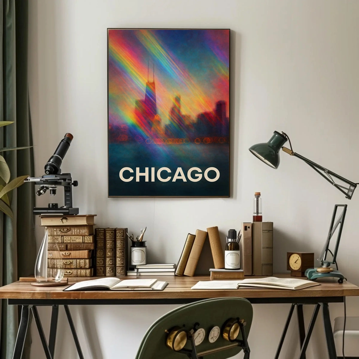 Chicago Skyline Photography Realism Wanderlust Poster