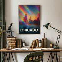 Chicago Skyline Photography Realism Wanderlust Poster