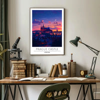 Prague Castle Twilight Enchantment Travel Poster