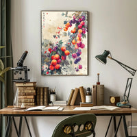 Vibrant Asian-Inspired Botanical Art Poster: Cultural Heritage Poster PosterGoat