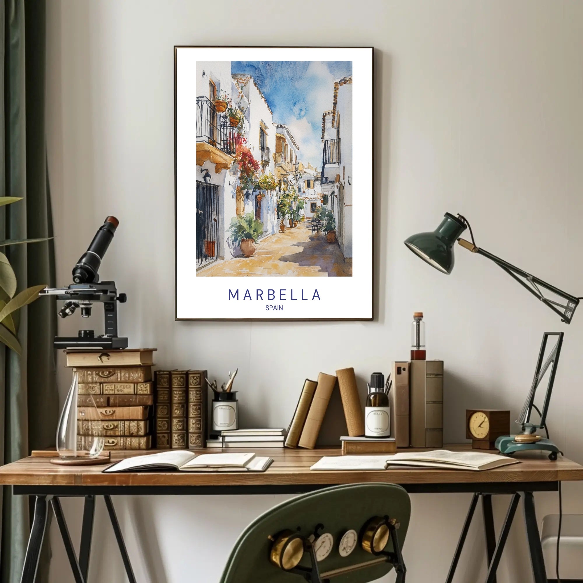 Charming Streets of Marbella Poster PosterGoat