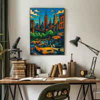 New York City Poster Vibrant Urban Vibe For NYC Lovers