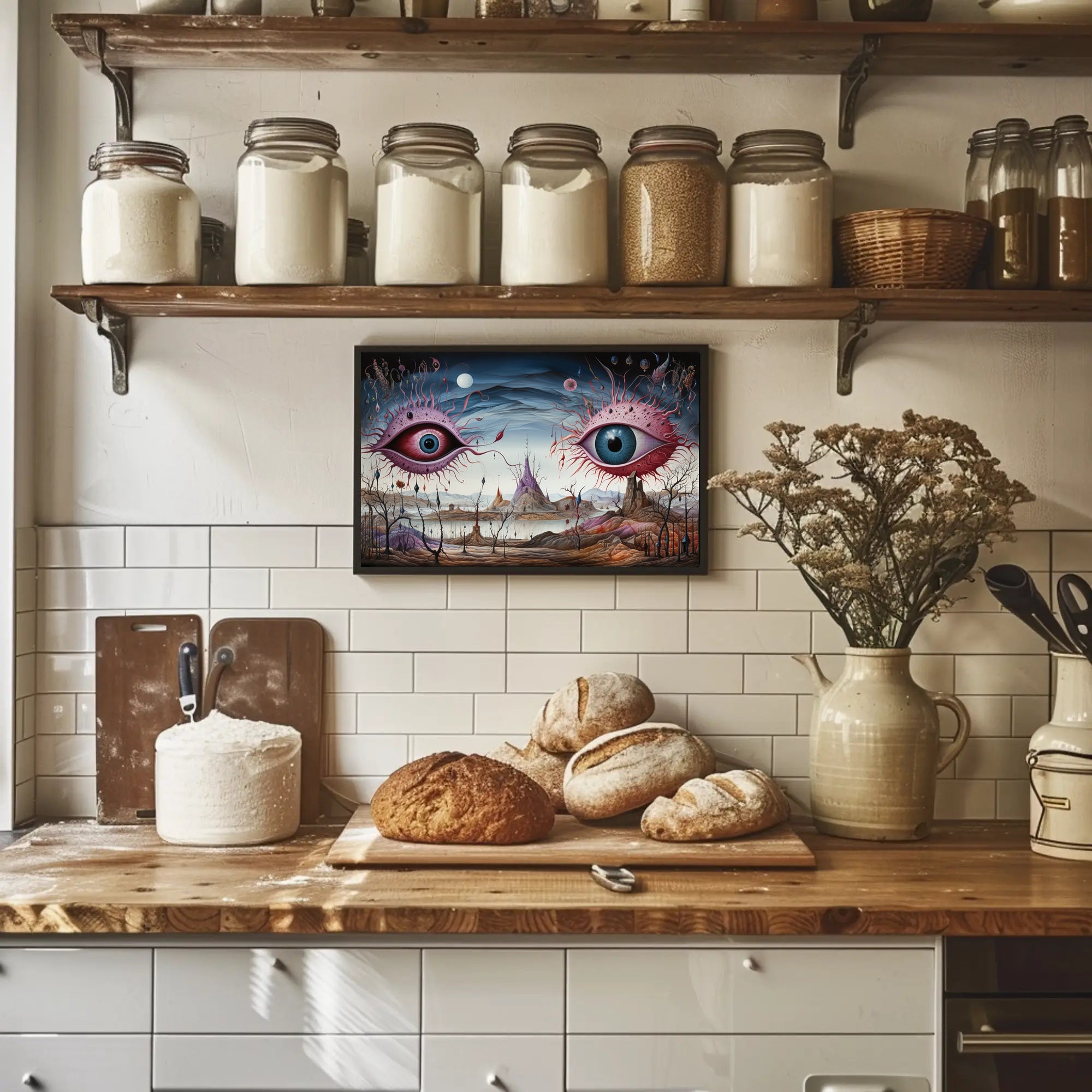 Surreal Dreamscape Eyes: Artistic Poster