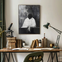 Haunting Faceless Figure in Surrealism Abstract Artistic Poster PosterGoat