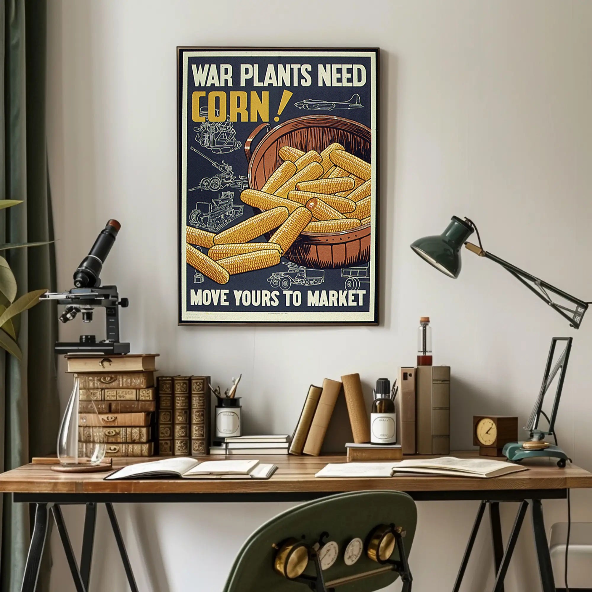 WWII Corn Supply Propaganda Poster