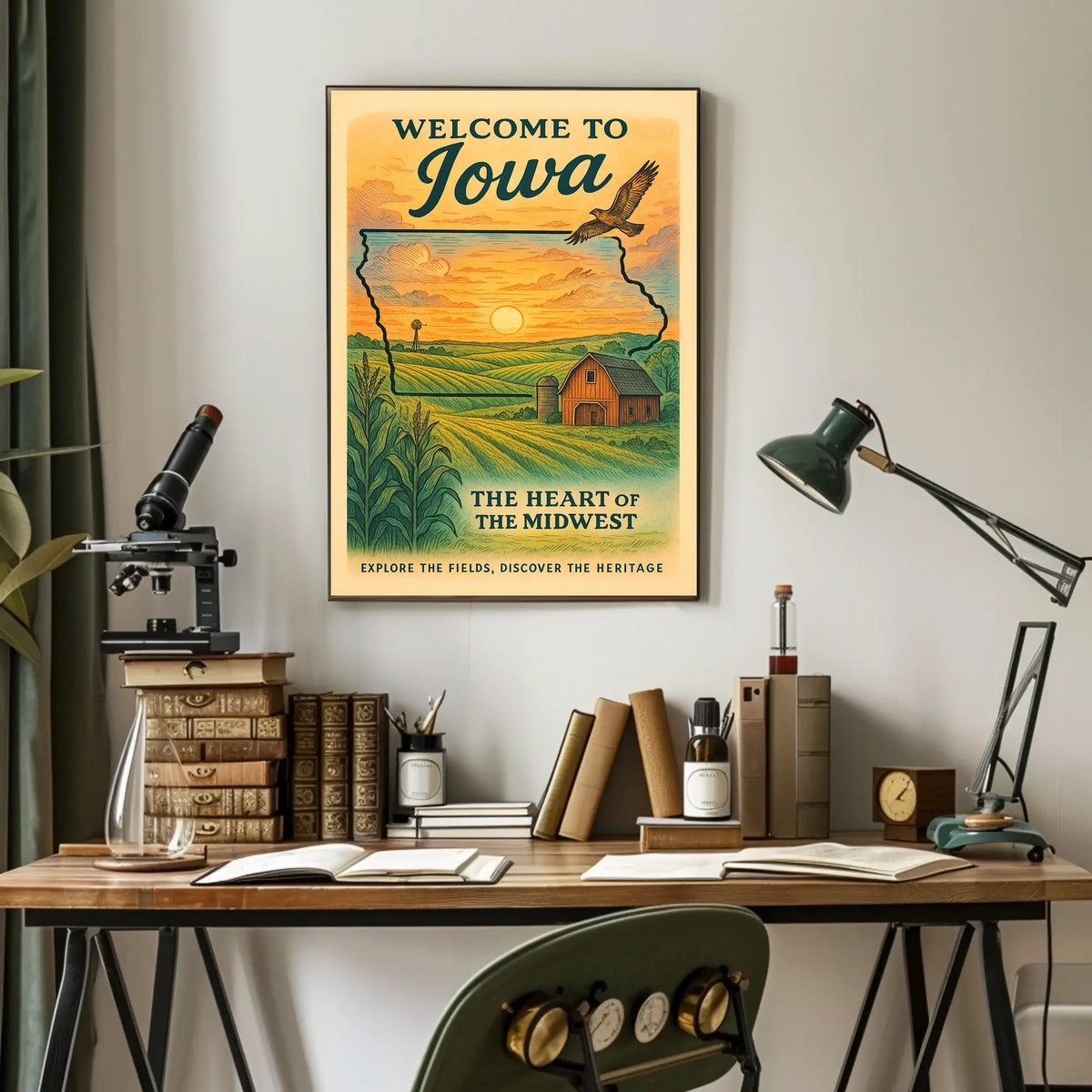 Welcome to Iowa The Heart of the Midwest Poster