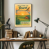 Welcome to Iowa The Heart of the Midwest Poster