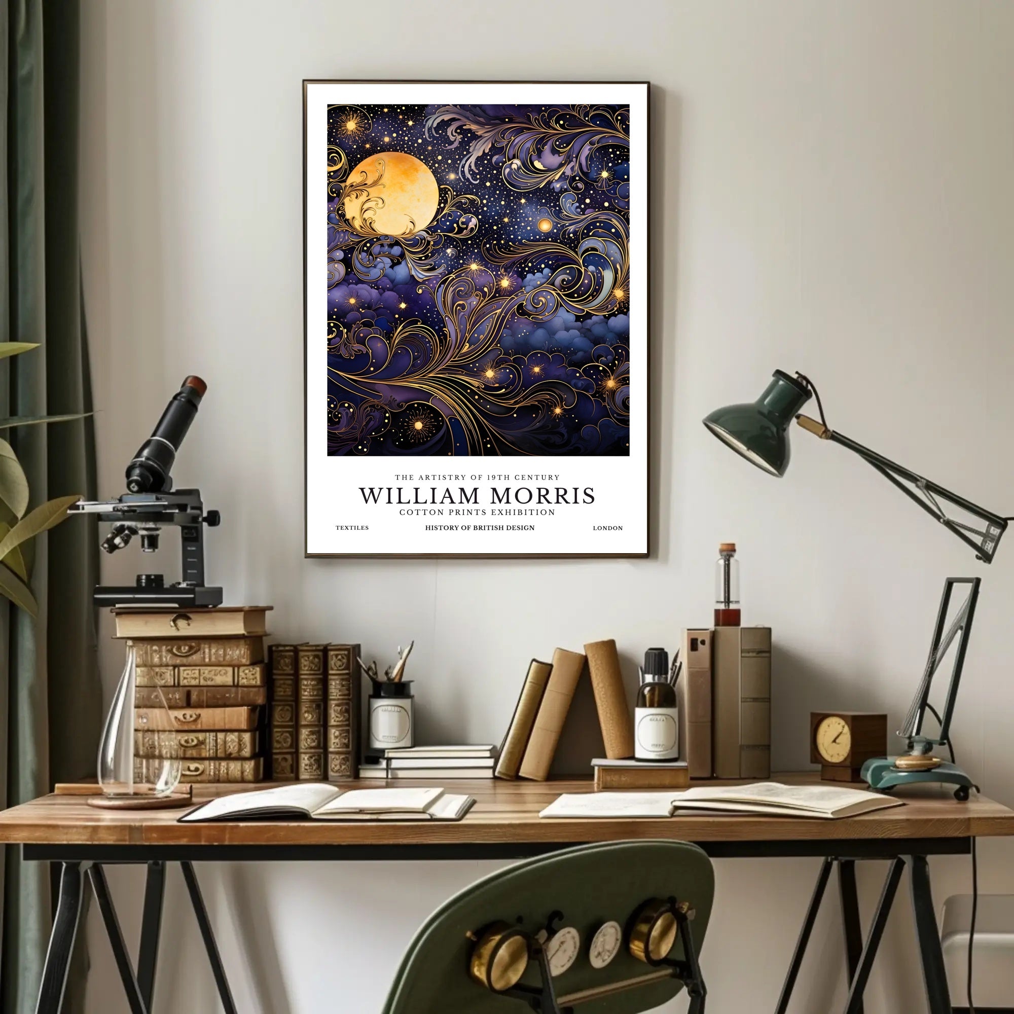 William Morris Cotton Prints Exhibition Poster