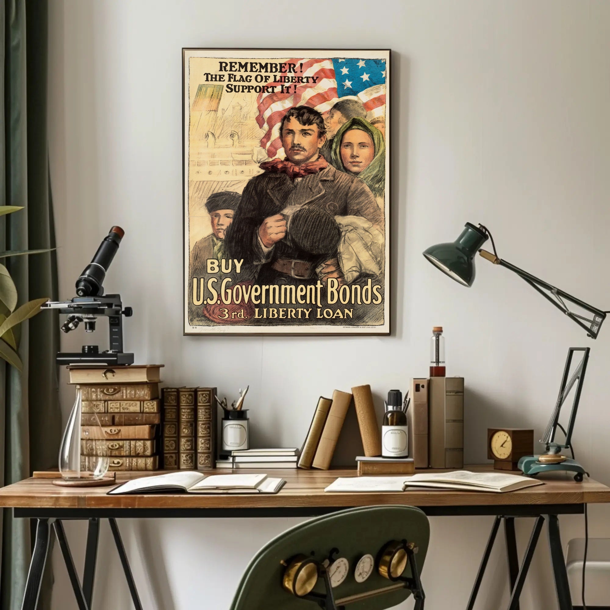 Liberty Loan Patriotic World War I Propaganda Poster