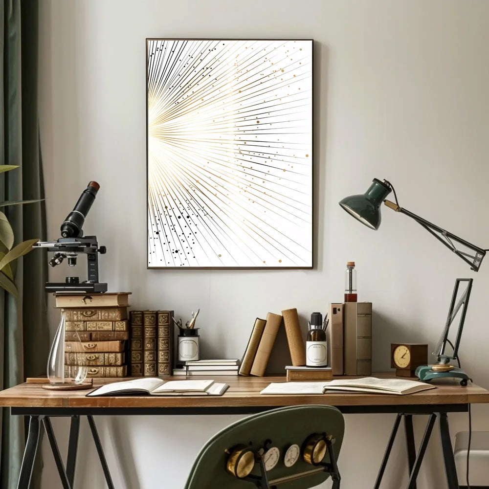 Vintage Cityscape Skyscrapers Art Deco Poster