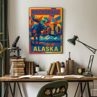 Anchorage, Alaska Vibrant Wilderness Poster