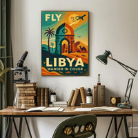 Wander in Color Libya Travel Adventure Poster PosterGoat