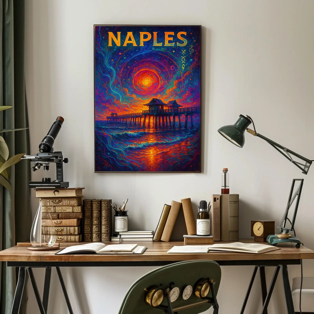 Naples A Cosmic Sunset Poster