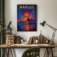 Naples A Cosmic Sunset Poster