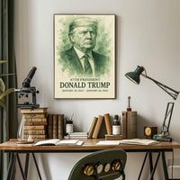 Trump Visionary Waves Watercolor Patriotic Poster