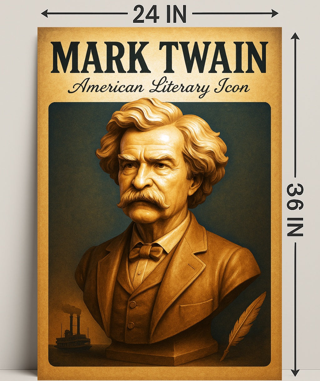 Mark Twain American Literary Icon Poster PosterGoat
