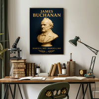 James Buchanan Vintage Presidential Portrait Historical Poster PosterGoat