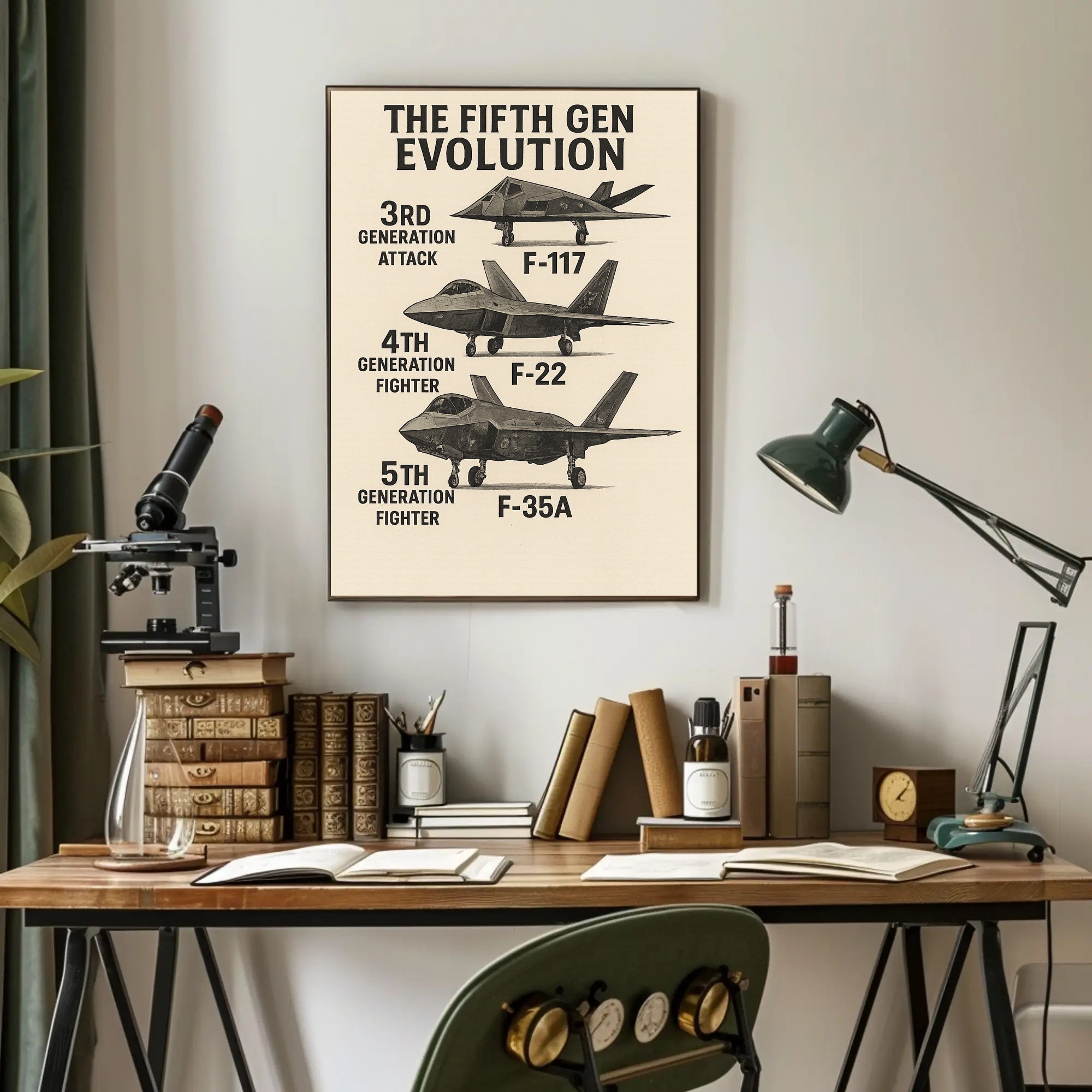 The Evolution of Fighter Jets Poster PosterGoat