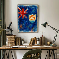 Anguilla Flag Art Poster