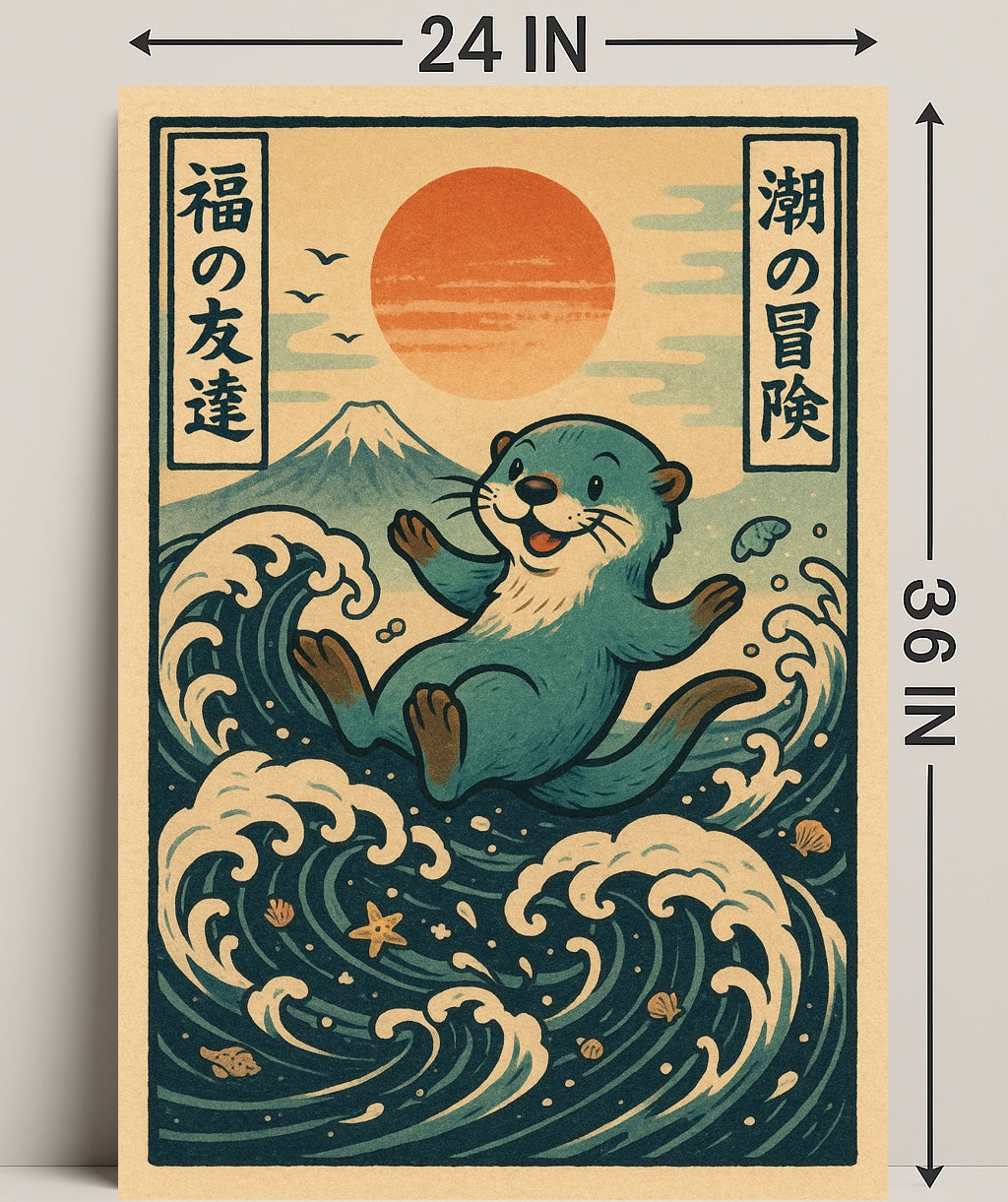 Otters Ocean Adventure Poster PosterGoat