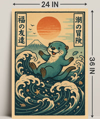 Otters Ocean Adventure Poster PosterGoat