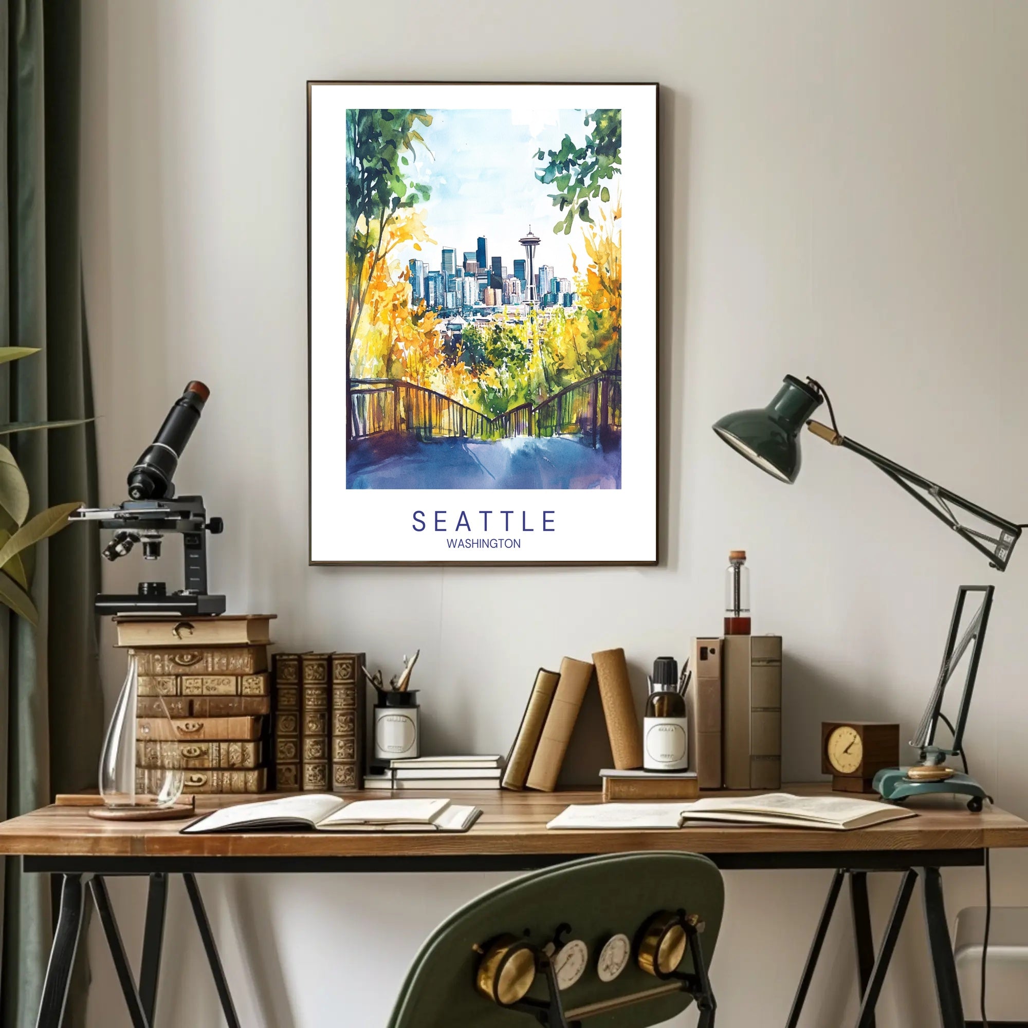 Seattle Skyline Poster PosterGoat