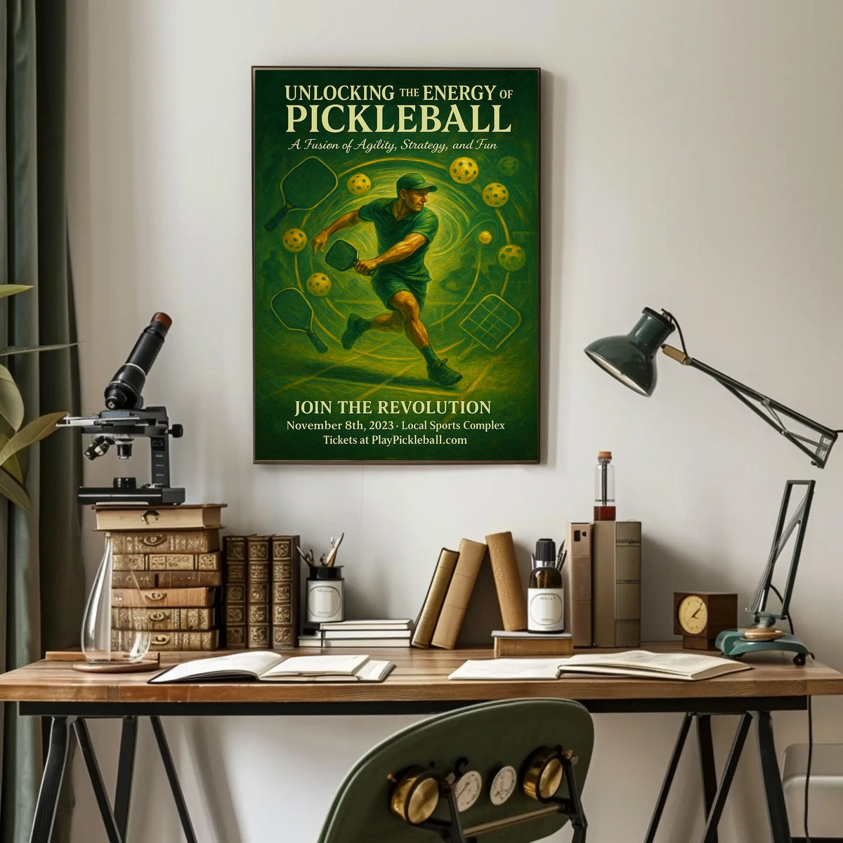 Unlocking the Energy of Pickleball Poster