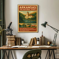 Arkansas The Natural State Travel Poster