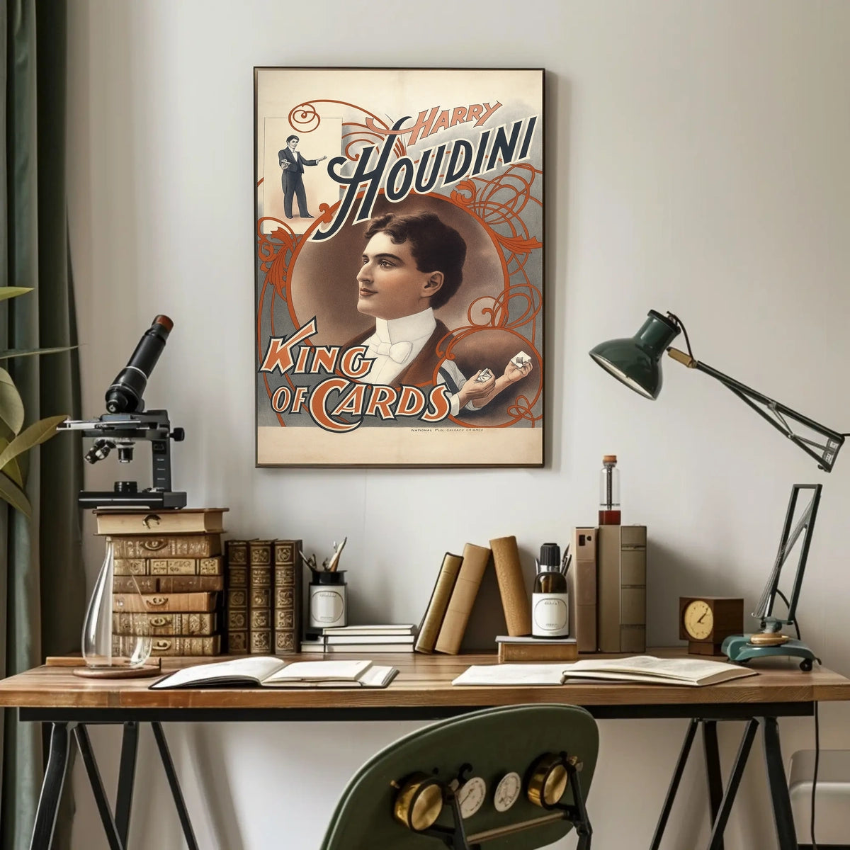 Harry Houdini King Of Cards Poster