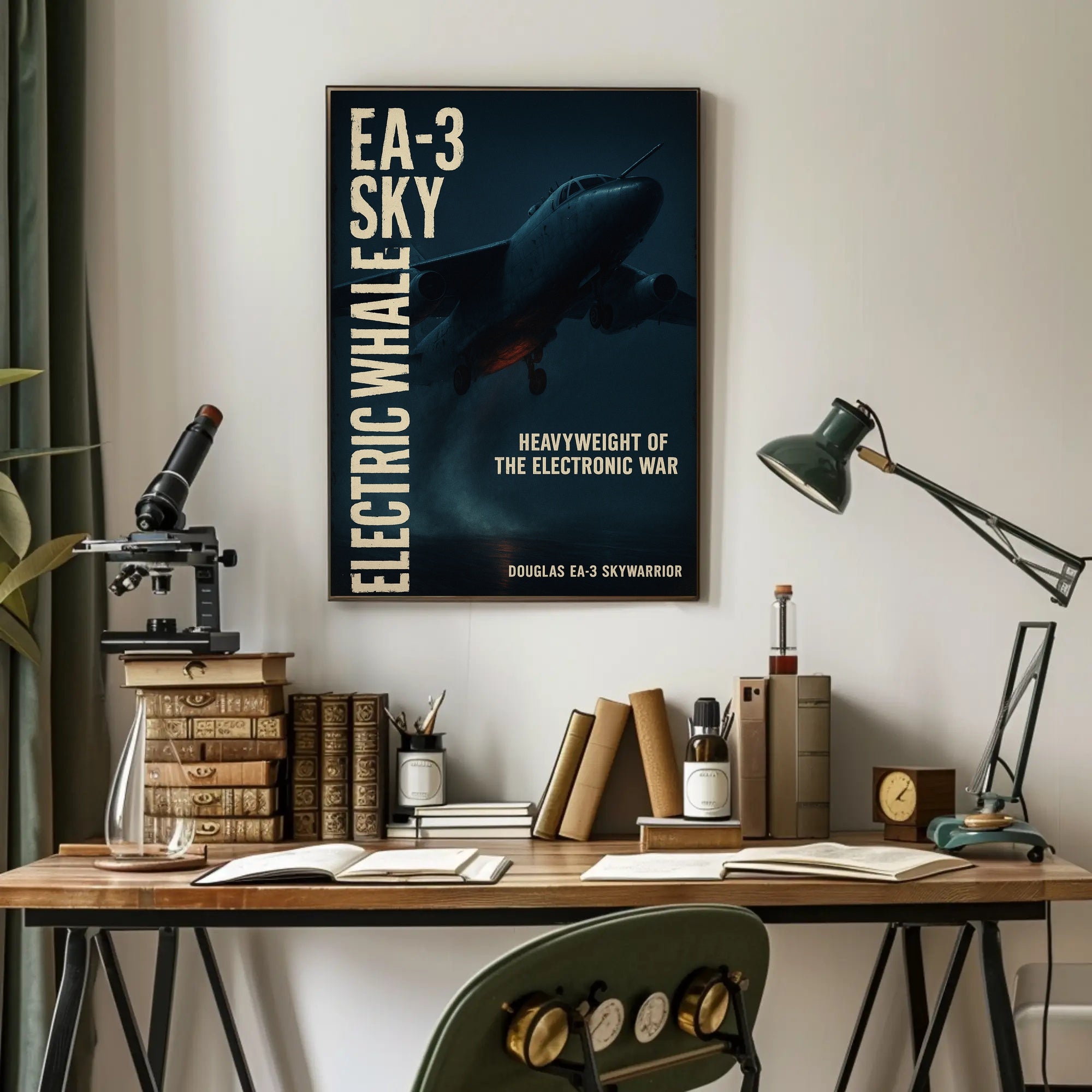 Douglas EA-3 Skywarrior Aircraft Military Recruitment Poster