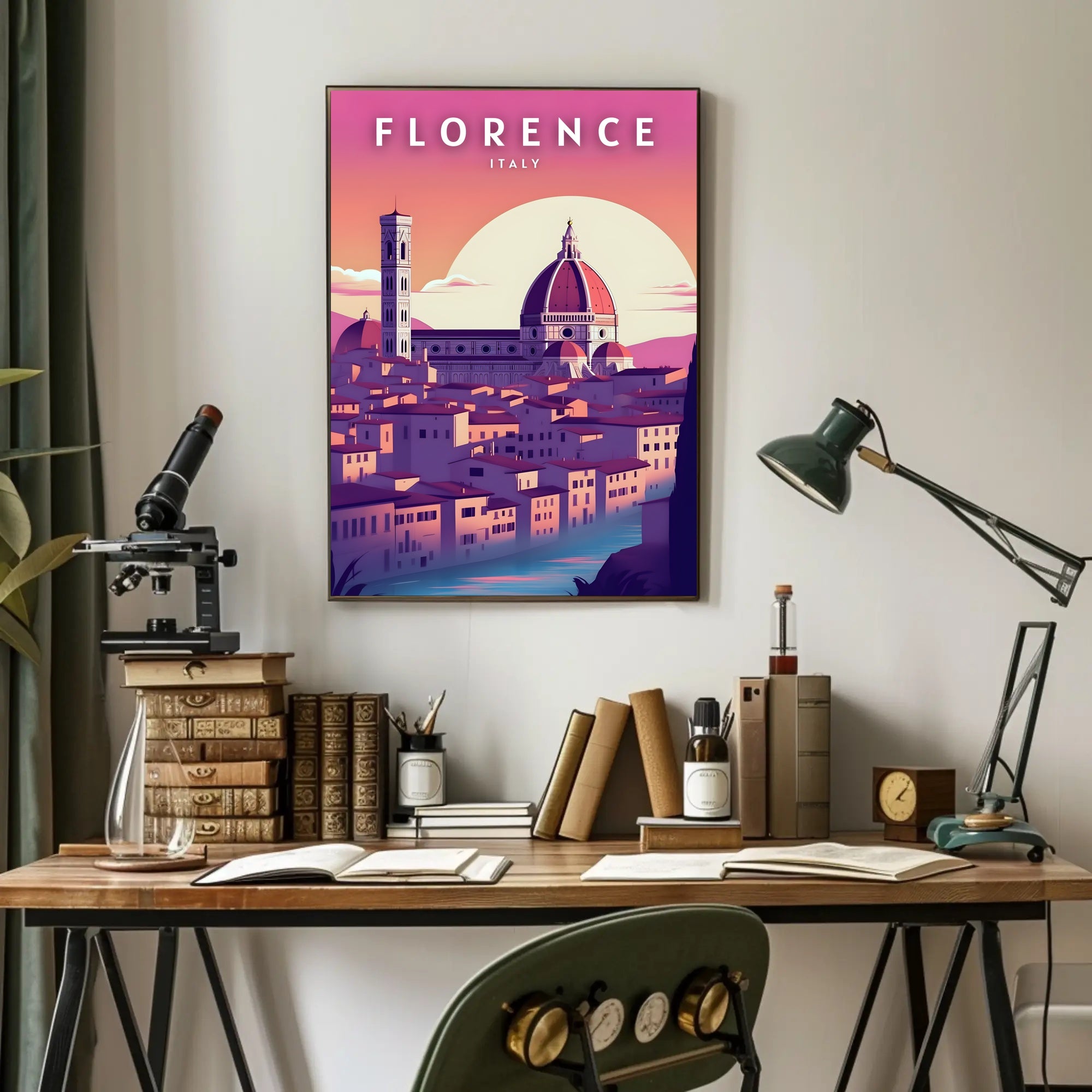Florence Cathedral In Vibrant Colors: Poster
