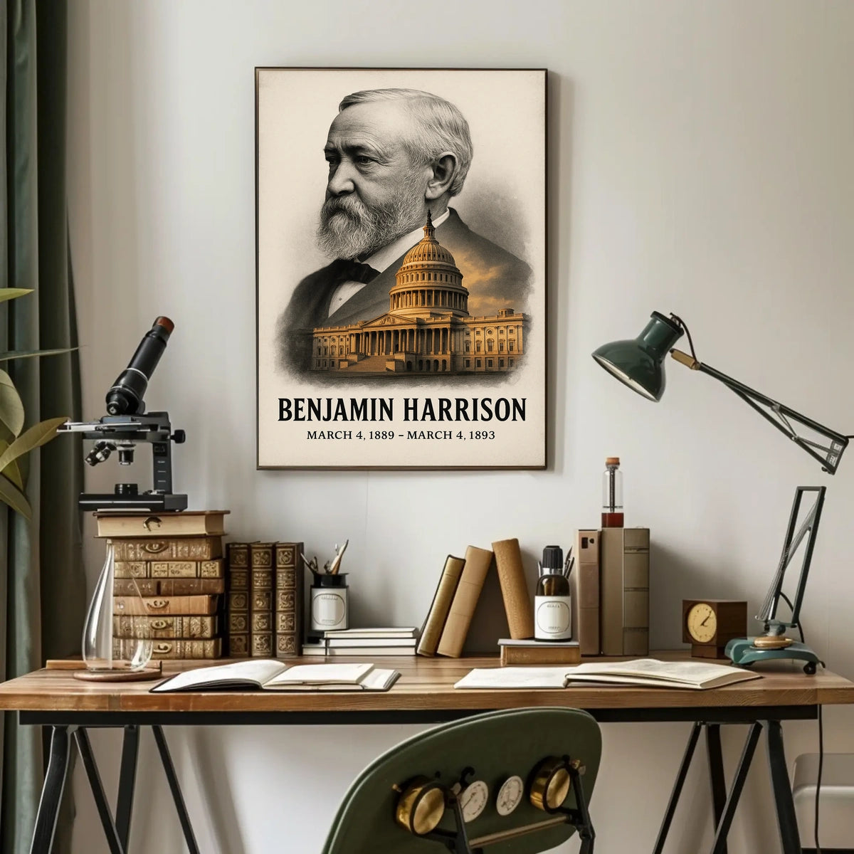 Benjamin Harrison 23rd President of the United States Reflections Poster