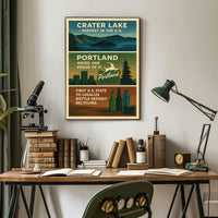 Discover Oregon Crater Lake And Poster