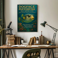 Dogface Pufferfish Salt Water Fish Poster