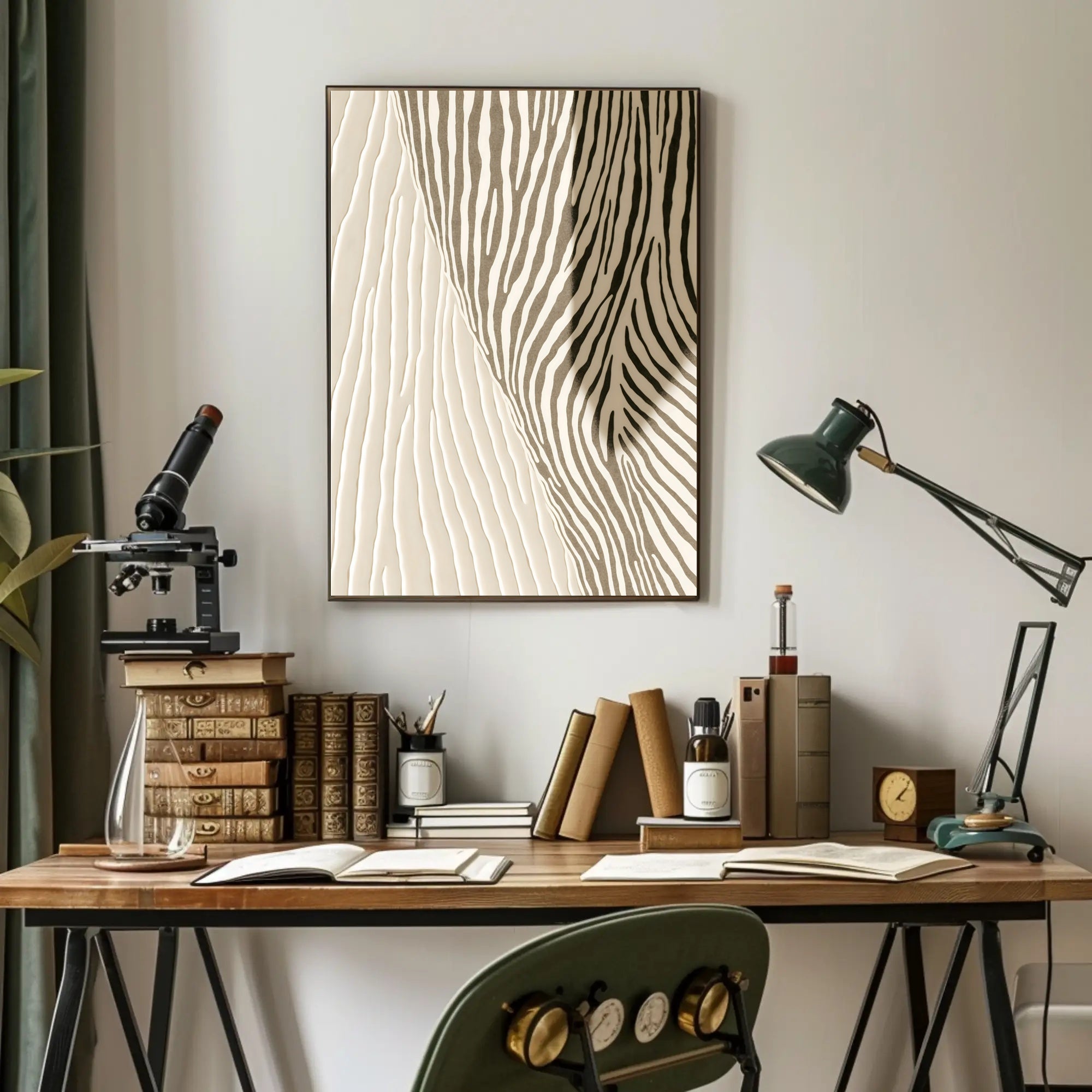Zebra Stripe Illusion Poster