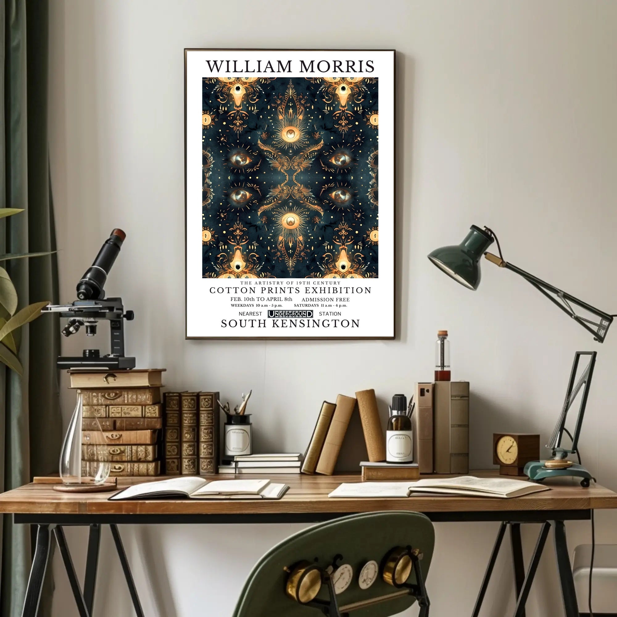 William Morris 19th Century Cotton Prints Poster