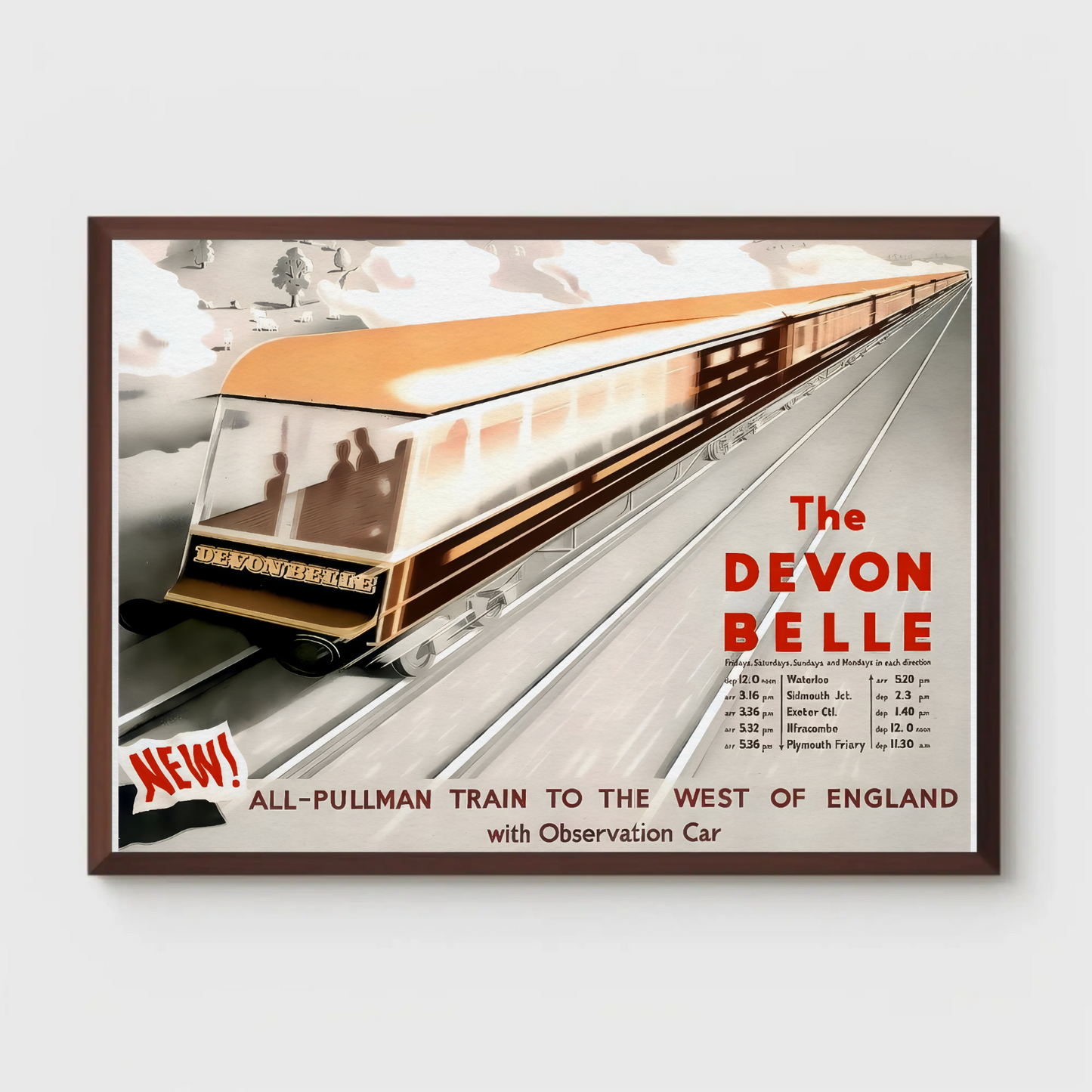 The Devon Belle Train Poster