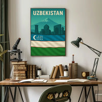 Uzbekistan Cultural Landmarks And Poster