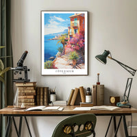 Côte d'Azur Coastal Impressionism Travel Poster PosterGoat